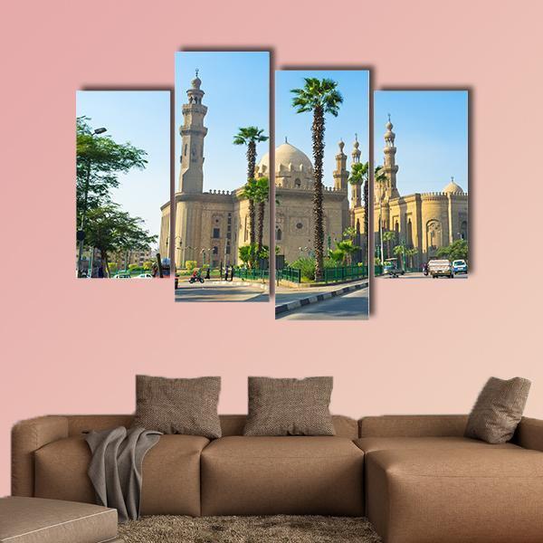 Mosque Of Sultan Hassan Canvas Wall Art-4 Pop-Gallery Wrap-50" x 32"-Tiaracle