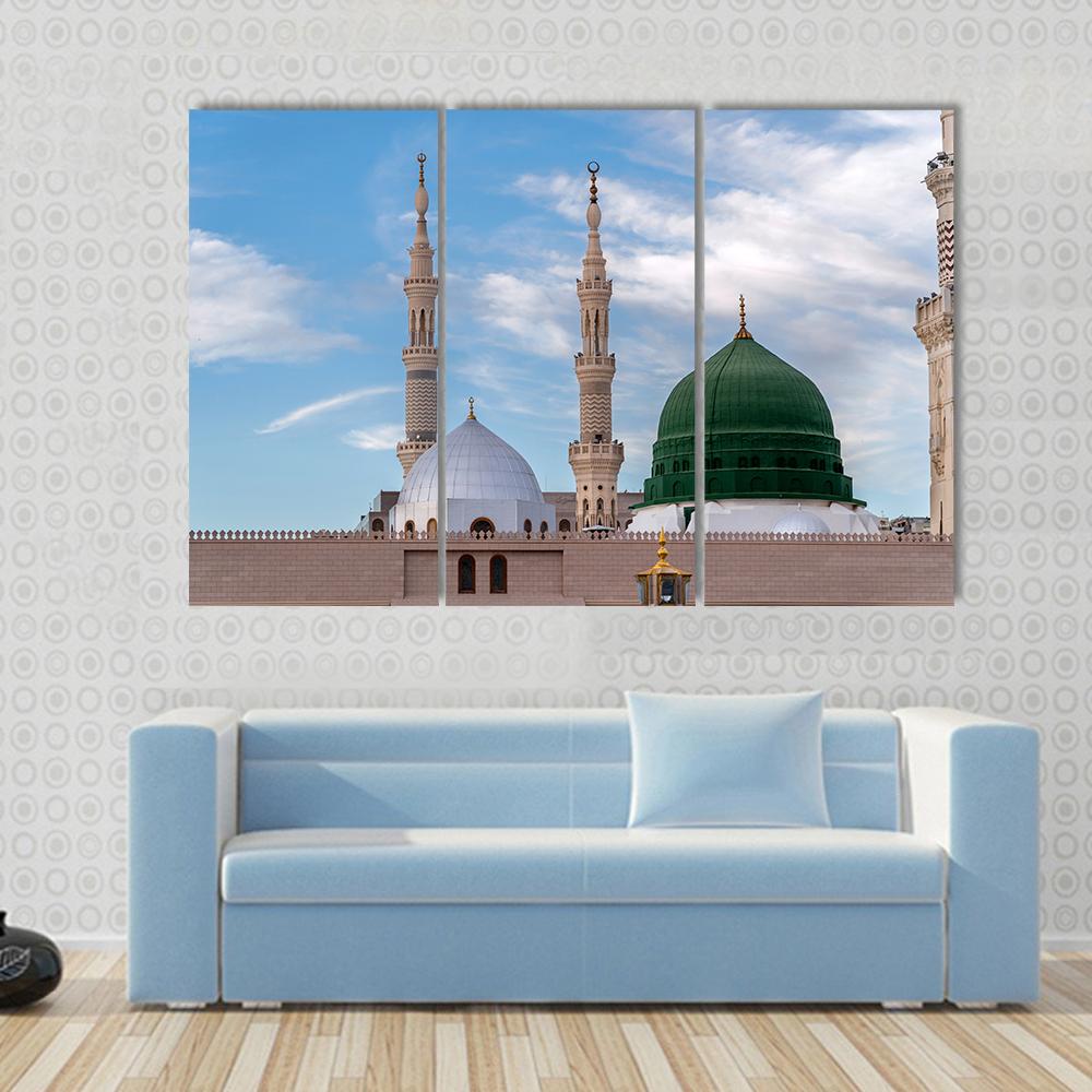 Green Dome Of Medina Canvas Wall Art-3 Horizontal-Gallery Wrap-25" x 16"-Tiaracle