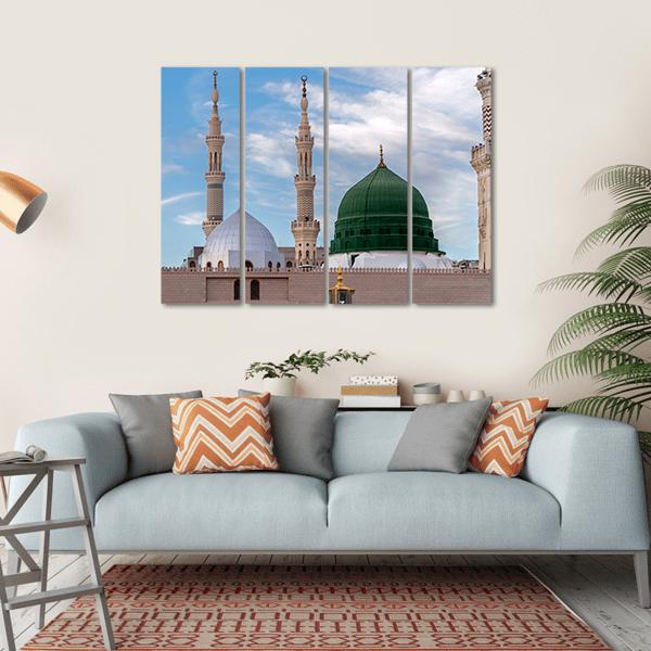 Green Dome Of Medina Canvas Wall Art-1 Piece-Gallery Wrap-36" x 24"-Tiaracle