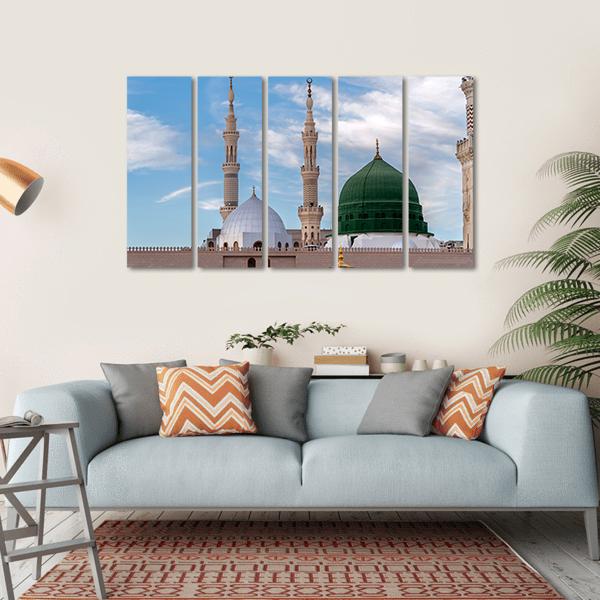 Green Dome Of Medina Canvas Wall Art-5 Horizontal-Gallery Wrap-22" x 12"-Tiaracle