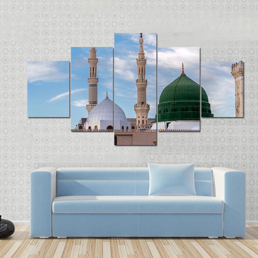 Green Dome Of Medina Canvas Wall Art-5 Star-Gallery Wrap-42" x 21"-Tiaracle
