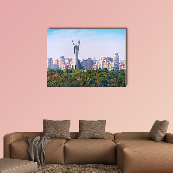 Motherland Statue In Ukraine Canvas Wall Art-1 Piece-Gallery Wrap-48" x 32"-Tiaracle
