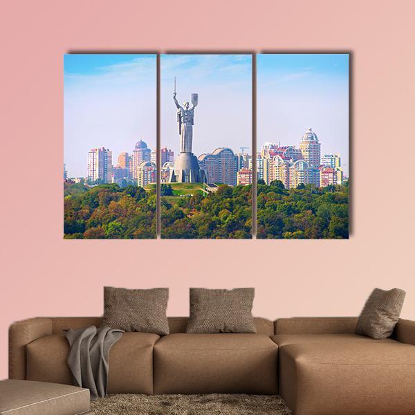 Motherland Statue In Ukraine Canvas Wall Art-3 Horizontal-Gallery Wrap-25" x 16"-Tiaracle