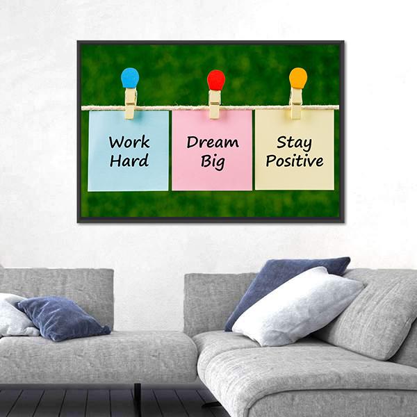 Motivational Quote Canvas Wall Art-5 Horizontal-Gallery Wrap-22" x 12"-Tiaracle