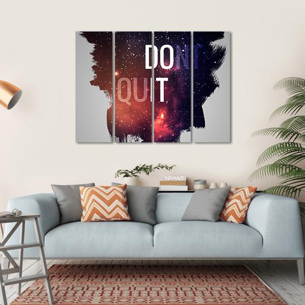Motivational Quote Don't Quit Canvas Wall Art-1 Piece-Gallery Wrap-36" x 24"-Tiaracle