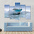 Motor Boat Jump Canvas Wall Art-5 Pop-Gallery Wrap-47" x 32"-Tiaracle