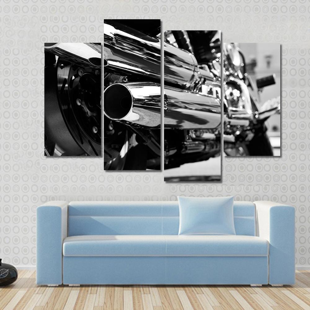 Motorcycle Canvas Wall Art-4 Pop-Gallery Wrap-50" x 32"-Tiaracle