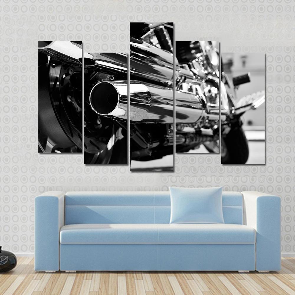 Motorcycle Canvas Wall Art-5 Pop-Gallery Wrap-47" x 32"-Tiaracle