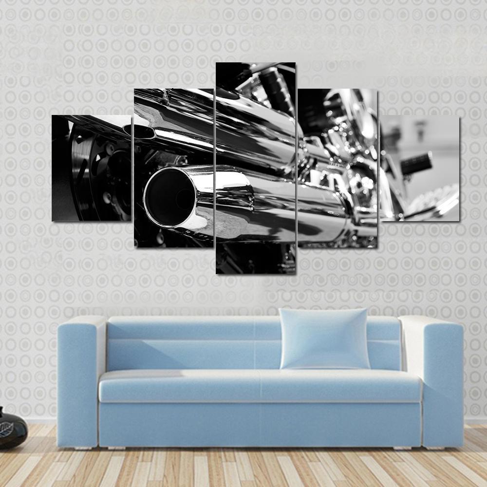 Motorcycle Canvas Wall Art-5 Star-Gallery Wrap-62" x 32"-Tiaracle