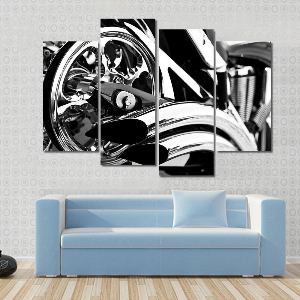 Motorbike Exhaust Pipes Canvas Wall Art-4 Pop-Gallery Wrap-50" x 32"-Tiaracle