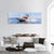 Motorboat In Ocean Panoramic Canvas Wall Art-3 Piece-25" x 08"-Tiaracle