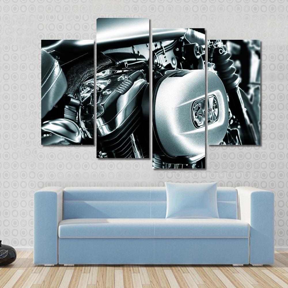 Motorcycle Engine Canvas Wall Art-4 Pop-Gallery Wrap-50" x 32"-Tiaracle