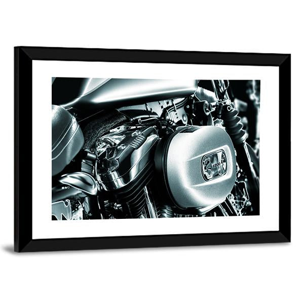 Motorcycle Engine Canvas Wall Art-3 Horizontal-Gallery Wrap-25" x 16"-Tiaracle
