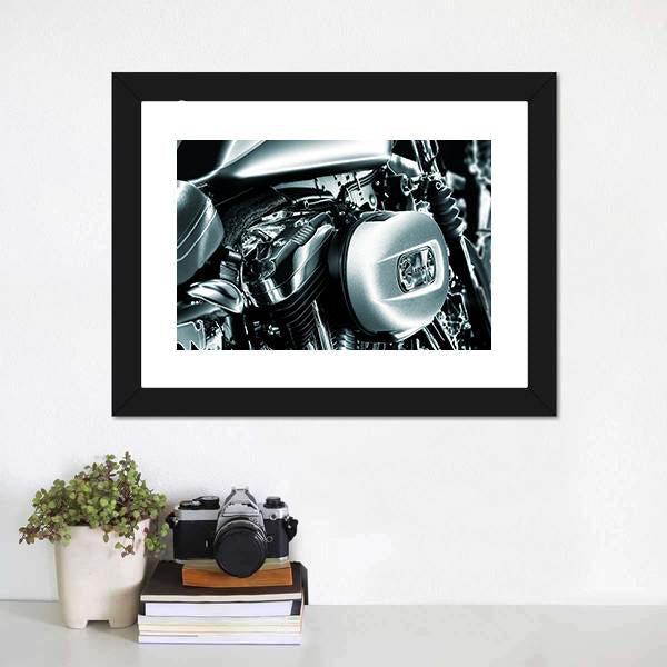 Motorcycle Engine Canvas Wall Art-3 Horizontal-Gallery Wrap-25" x 16"-Tiaracle