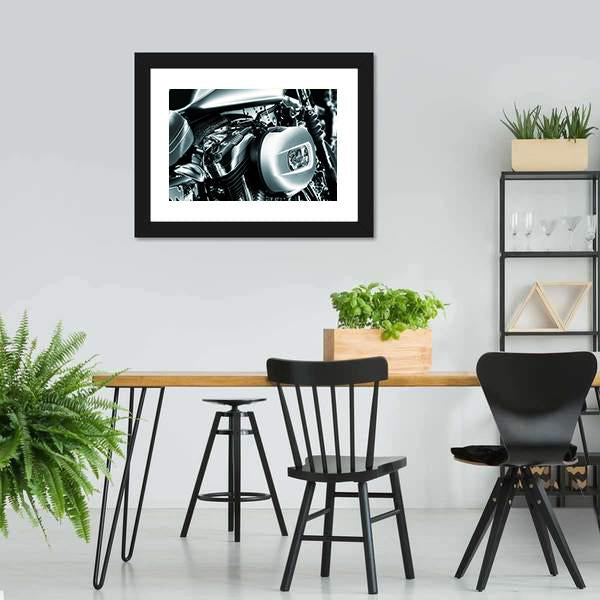 Motorcycle Engine Canvas Wall Art-3 Horizontal-Gallery Wrap-25" x 16"-Tiaracle