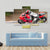 Motorcycle Race On Track Canvas Wall Art-4 Pop-Gallery Wrap-50" x 32"-Tiaracle