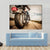Motorcycle Rear View Canvas Wall Art-1 Piece-Gallery Wrap-48" x 32"-Tiaracle
