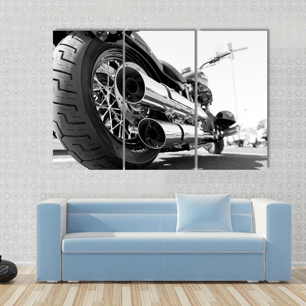 Motorcycle Rear Wheel Canvas Wall Art-3 Horizontal-Gallery Wrap-37" x 24"-Tiaracle