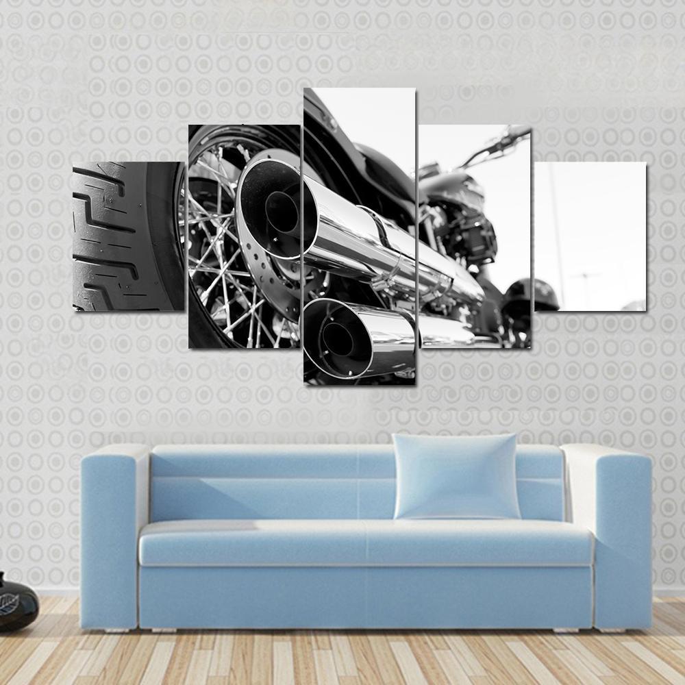 Motorcycle Rear Wheel Canvas Wall Art-5 Star-Gallery Wrap-62" x 32"-Tiaracle