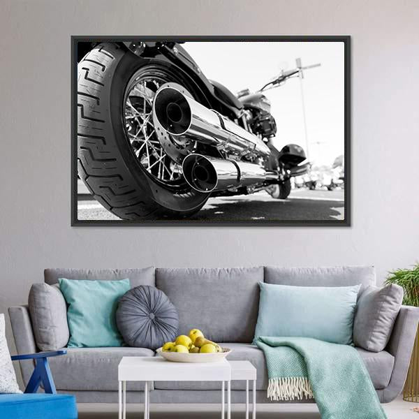 Motorcycle Rear Wheel Canvas Wall Art-3 Horizontal-Gallery Wrap-25" x 16"-Tiaracle