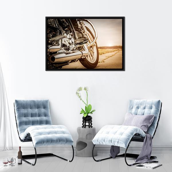 Motorcycle Side View Canvas Wall Art-3 Horizontal-Gallery Wrap-25" x 16"-Tiaracle