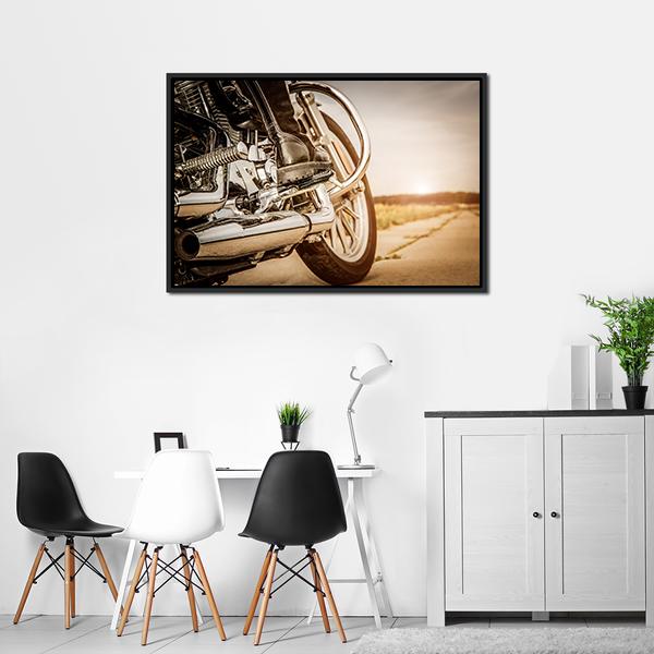 Motorcycle Side View Canvas Wall Art-3 Horizontal-Gallery Wrap-25" x 16"-Tiaracle