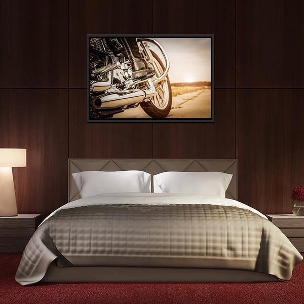 Motorcycle Side View Canvas Wall Art-3 Horizontal-Gallery Wrap-25" x 16"-Tiaracle