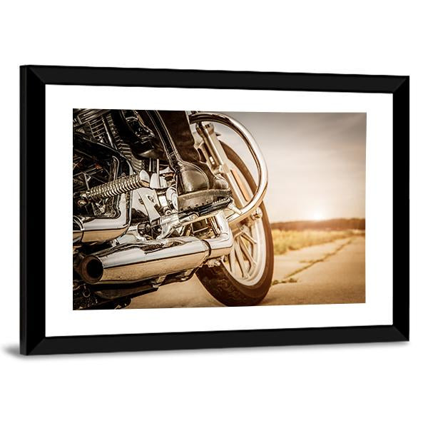 Motorcycle Side View Canvas Wall Art-3 Horizontal-Gallery Wrap-25" x 16"-Tiaracle