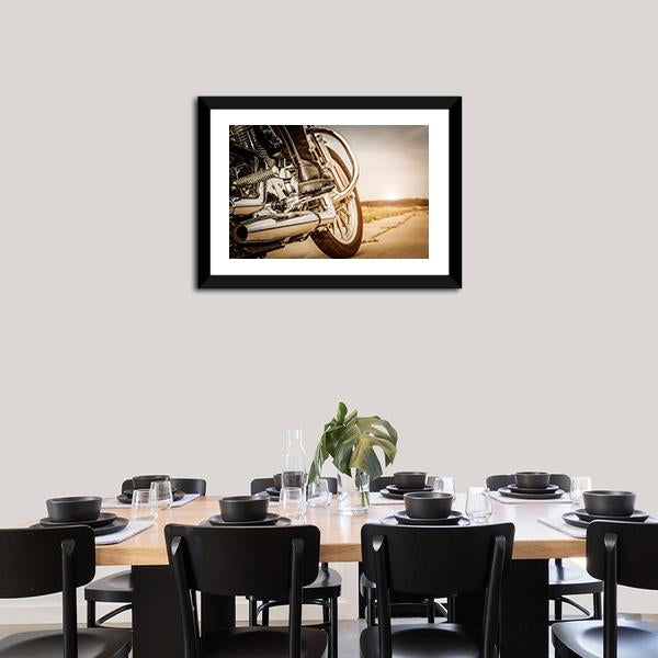 Motorcycle Side View Canvas Wall Art-3 Horizontal-Gallery Wrap-25" x 16"-Tiaracle