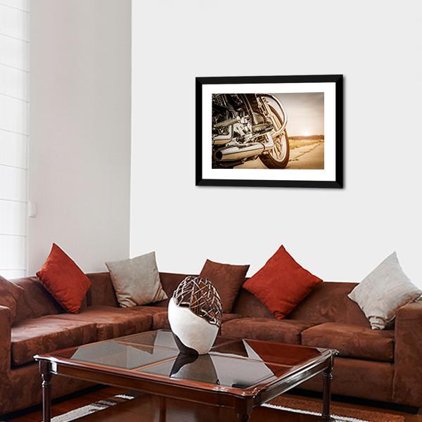 Motorcycle Side View Canvas Wall Art-3 Horizontal-Gallery Wrap-25" x 16"-Tiaracle