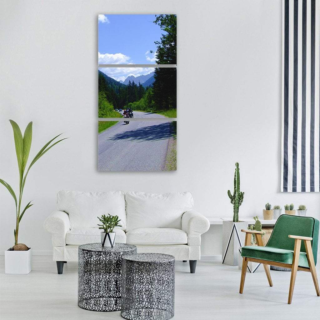 Motorcycle Tours Germany Vertical Canvas Wall Art-3 Vertical-Gallery Wrap-12" x 25"-Tiaracle