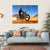 Motorcyclist In Desert Canvas Wall Art-1 Piece-Gallery Wrap-36" x 24"-Tiaracle