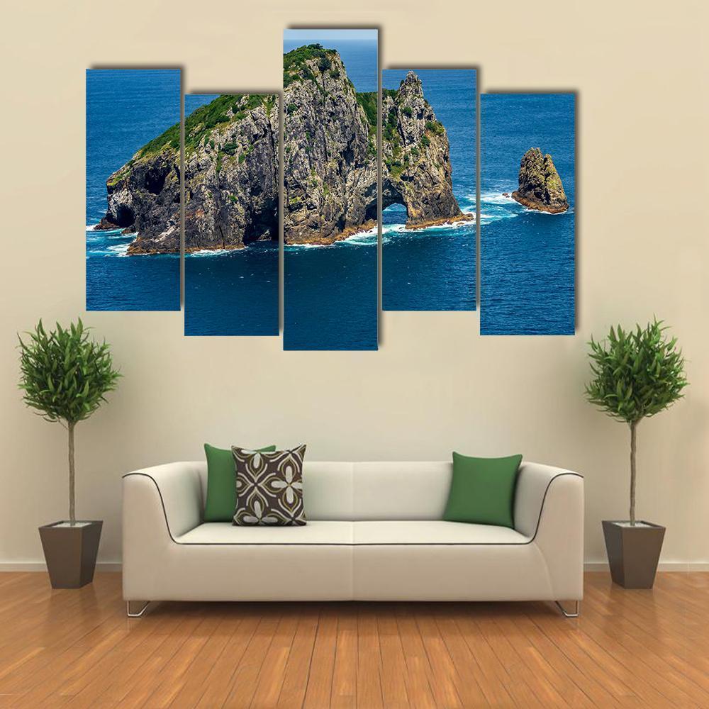 Motukokako Island Canvas Wall Art-5 Pop-Gallery Wrap-47" x 32"-Tiaracle