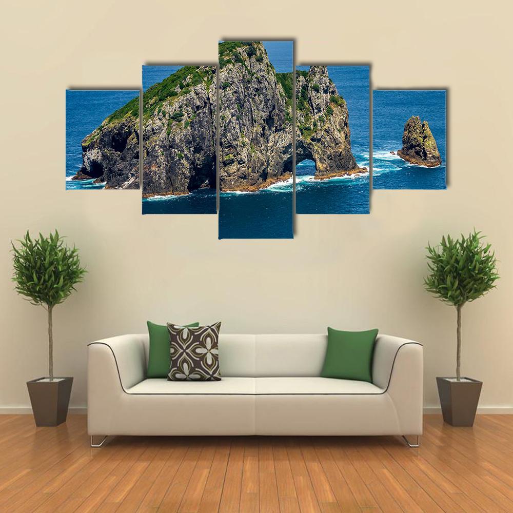 Motukokako Island Canvas Wall Art-5 Star-Gallery Wrap-62" x 32"-Tiaracle