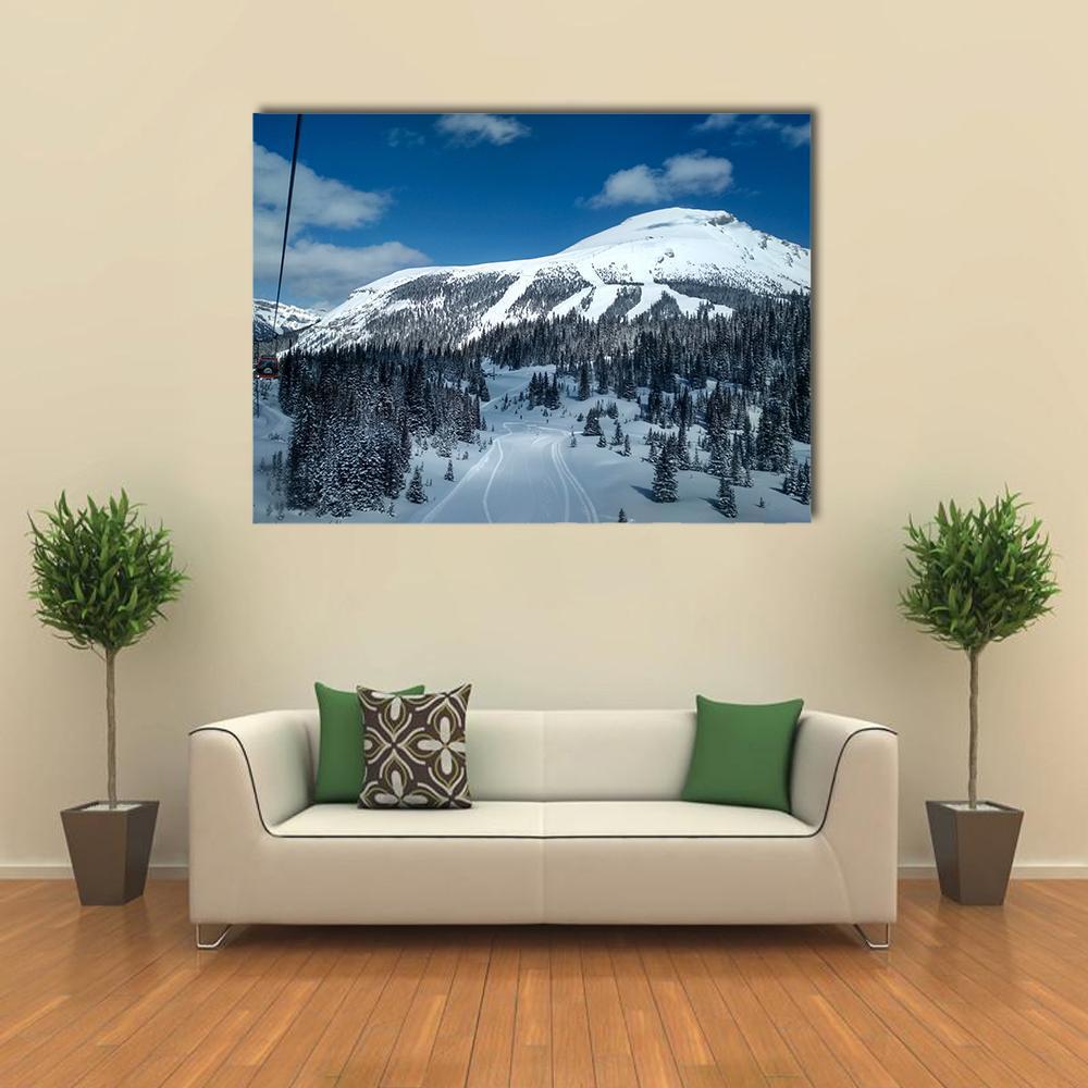 Ski Resort Canada Canvas Wall Art-1 Piece-Gallery Wrap-48" x 32"-Tiaracle