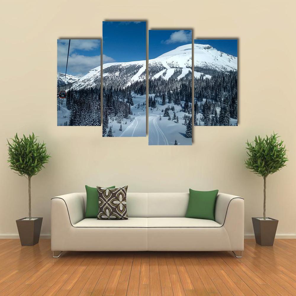 Ski Resort Canada Canvas Wall Art-4 Pop-Gallery Wrap-50" x 32"-Tiaracle