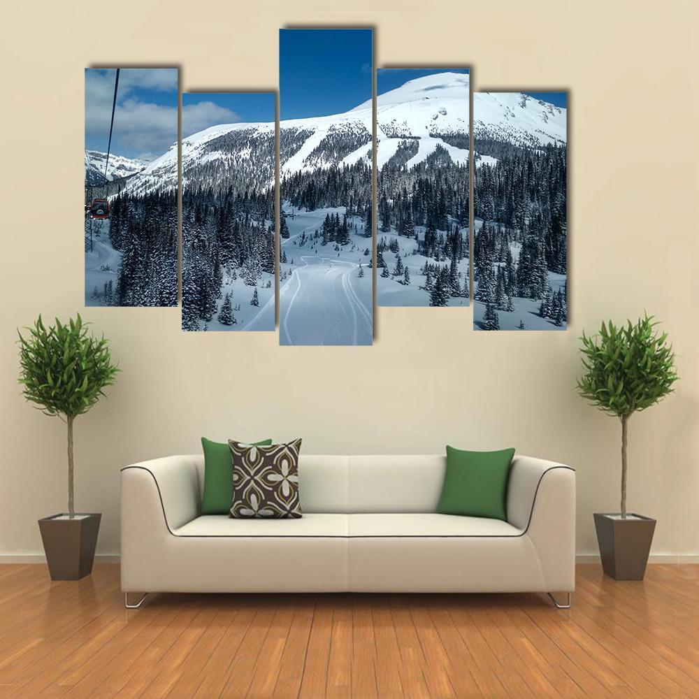 Ski Resort Canada Canvas Wall Art-5 Pop-Gallery Wrap-47" x 32"-Tiaracle