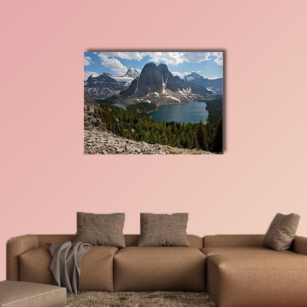 Mount Assiniboine Canada Canvas Wall Art-1 Piece-Gallery Wrap-48" x 32"-Tiaracle