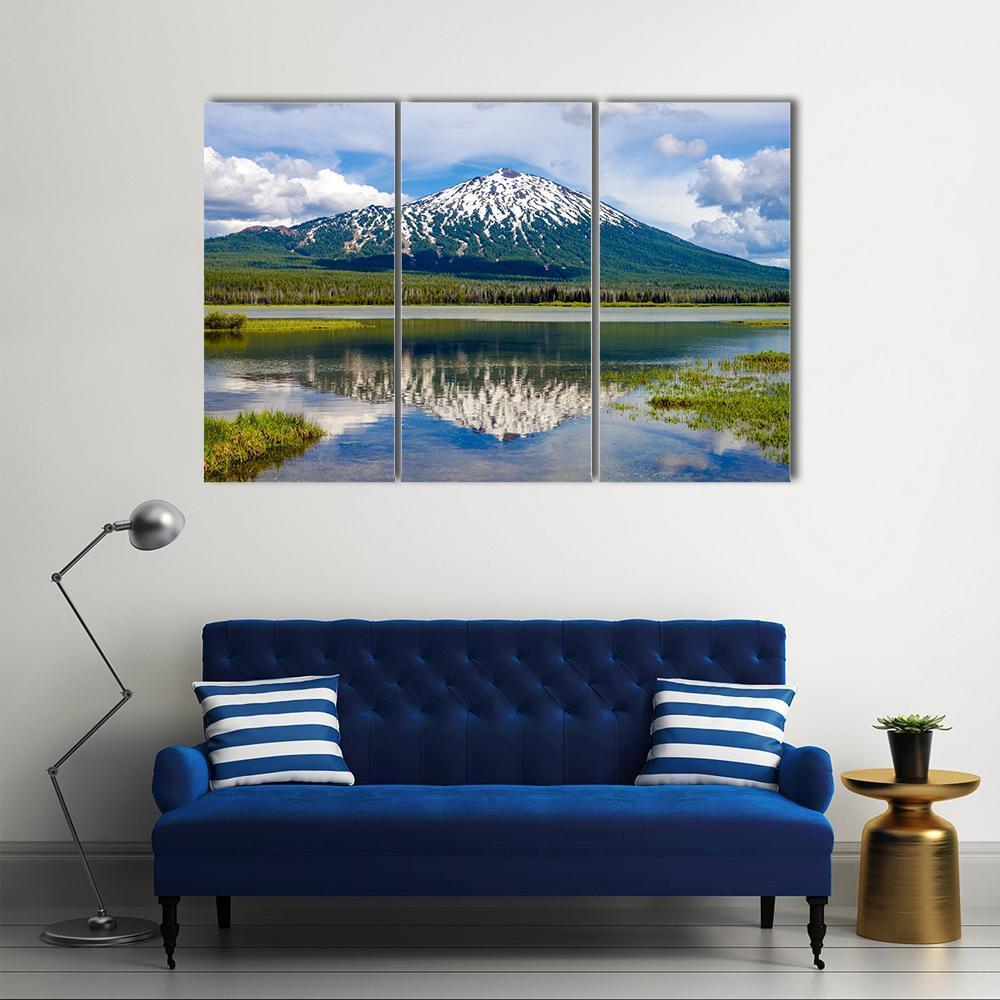 Mount Bachelor In Oregon Canvas Wall Art-3 Horizontal-Gallery Wrap-37&quot; x 24&quot;-Tiaracle