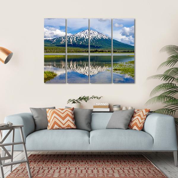 Mount Bachelor In Oregon Canvas Wall Art-4 Horizontal-Gallery Wrap-34" x 24"-Tiaracle