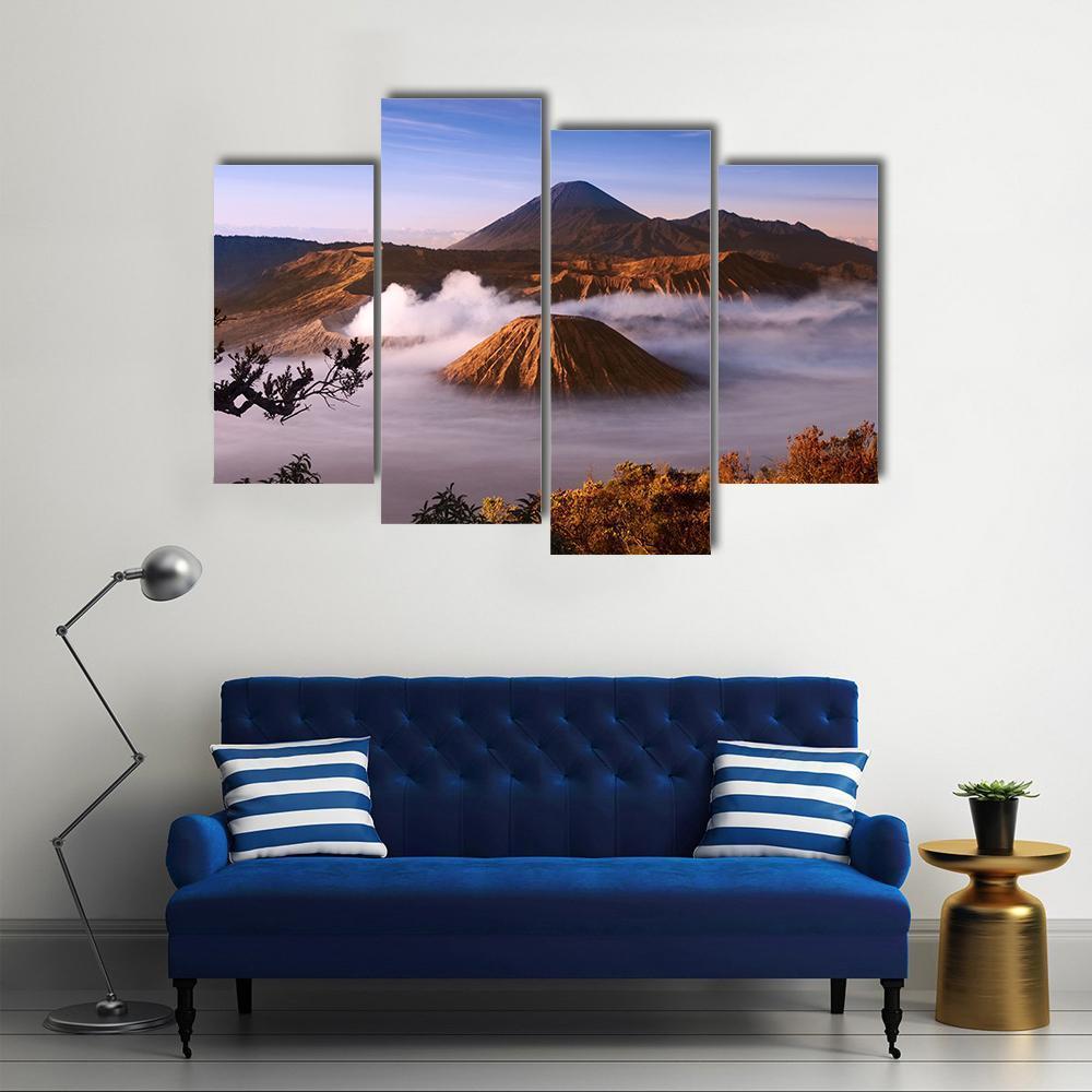 Mount Bromo Canvas Wall Art-4 Pop-Gallery Wrap-50" x 32"-Tiaracle