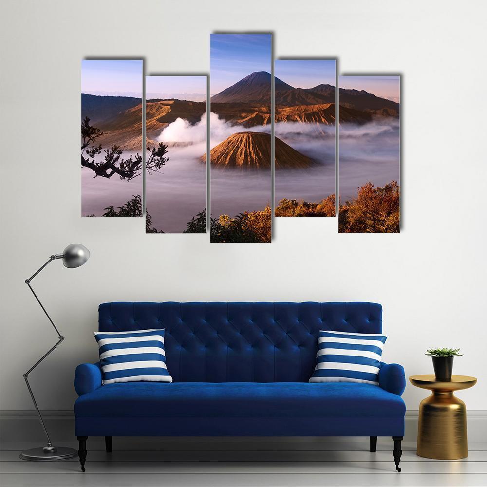 Mount Bromo Canvas Wall Art-5 Pop-Gallery Wrap-47" x 32"-Tiaracle