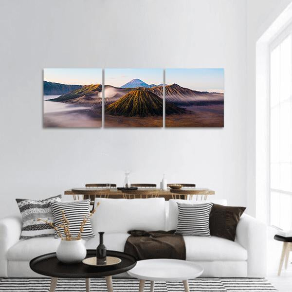 Mist On Mount Bromo Panoramic Canvas Wall Art-1 Piece-36" x 12"-Tiaracle