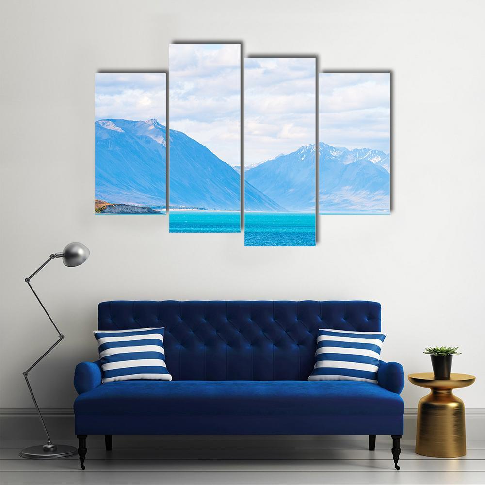 Mount Cook & Lake Tekapo Canvas Wall Art-4 Pop-Gallery Wrap-50" x 32"-Tiaracle