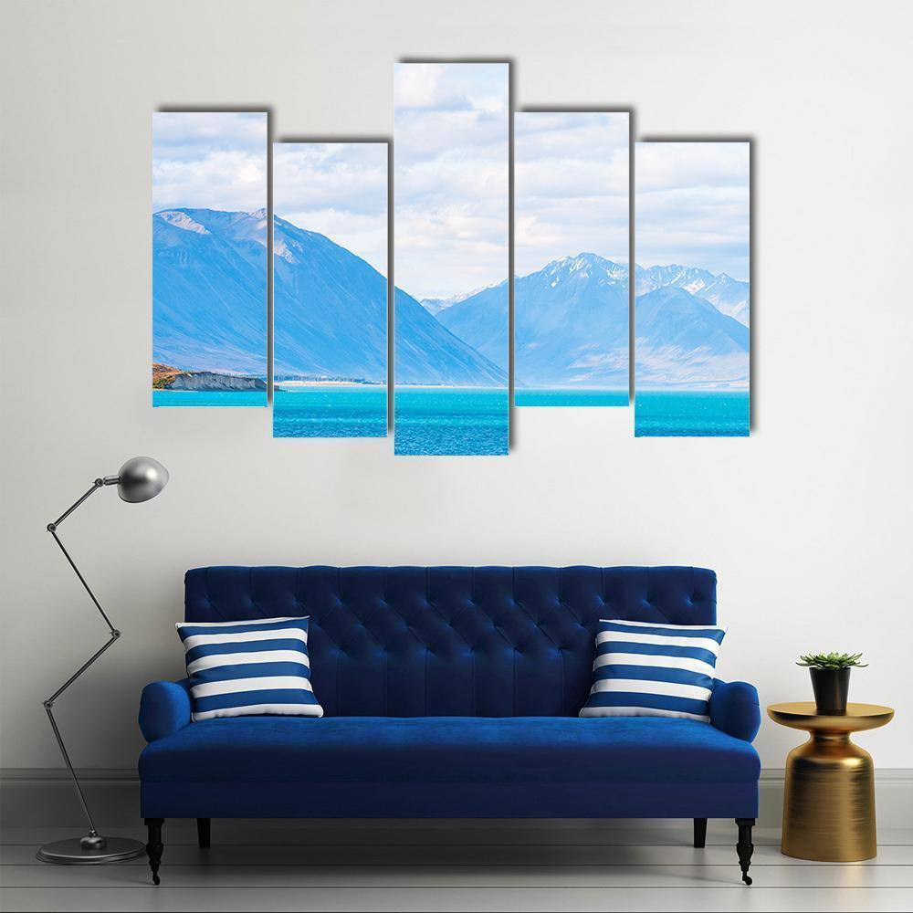 Mount Cook & Lake Tekapo Canvas Wall Art-5 Pop-Gallery Wrap-47" x 32"-Tiaracle