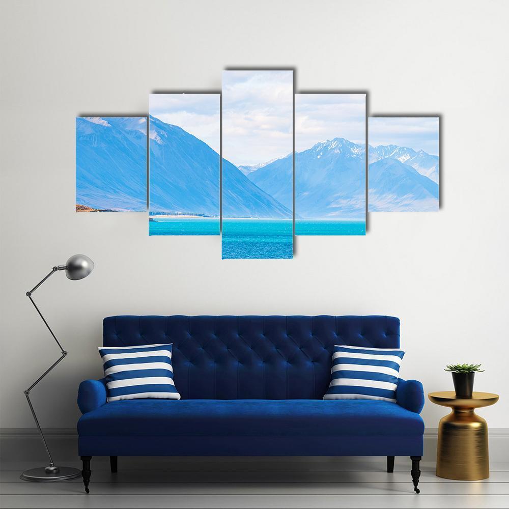 Mount Cook & Lake Tekapo Canvas Wall Art-5 Star-Gallery Wrap-62" x 32"-Tiaracle