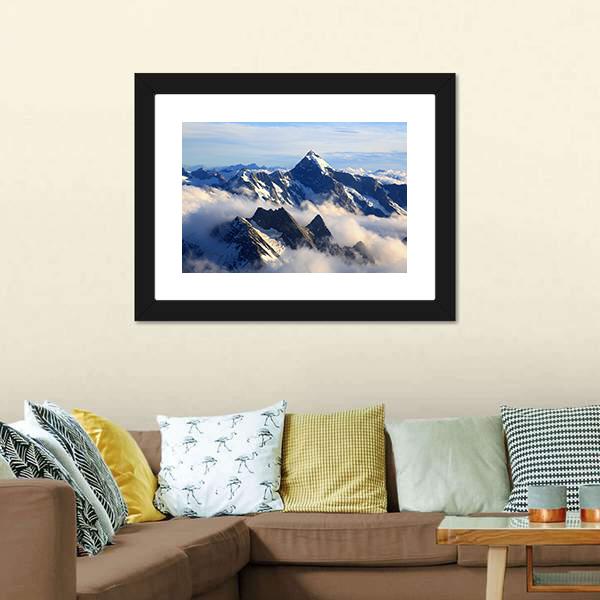 Mount Cook Peak Canvas Wall Art-3 Horizontal-Gallery Wrap-25" x 16"-Tiaracle