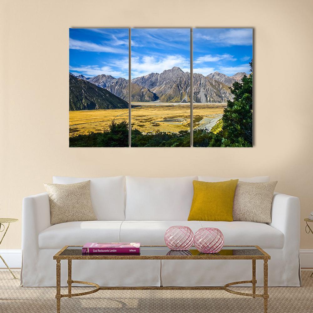 Mount Cook Landscape Canvas Wall Art-3 Horizontal-Gallery Wrap-37" x 24"-Tiaracle