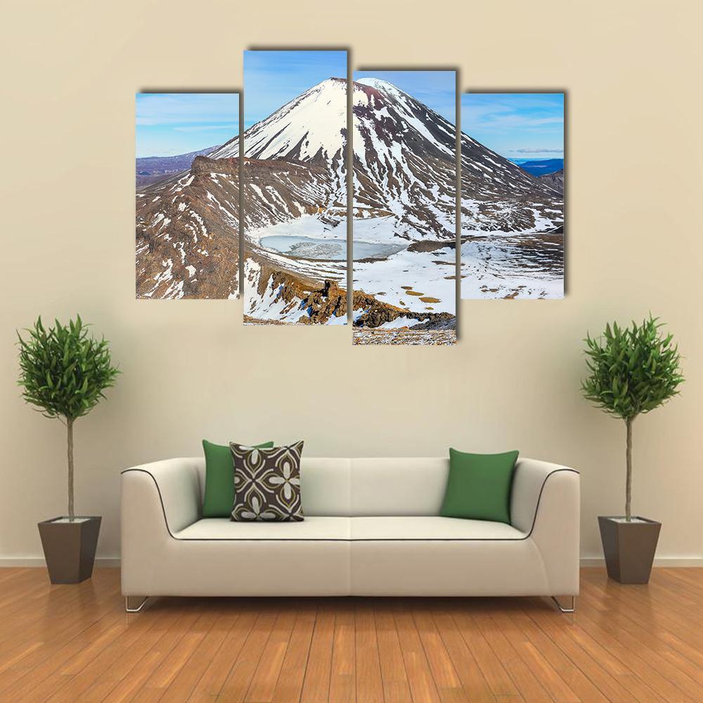 South Crater In Winter Canvas Wall Art-4 Pop-Gallery Wrap-50" x 32"-Tiaracle