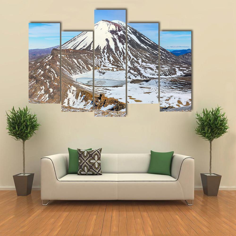 South Crater In Winter Canvas Wall Art-5 Pop-Gallery Wrap-47" x 32"-Tiaracle